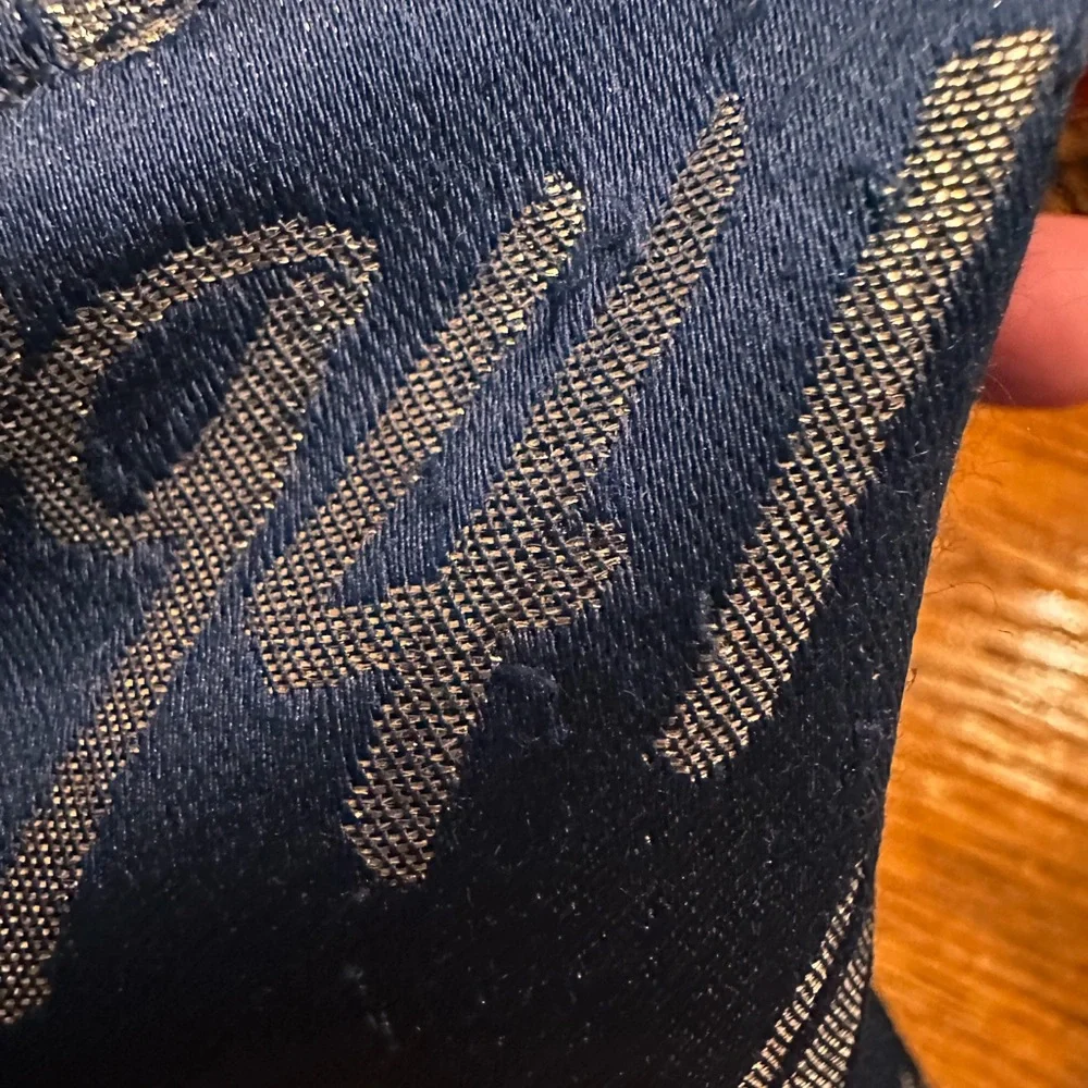 Coach Poppy Signature Limited Edition Script Lurex Hobo Shoulder Bag - Dark Navy - Picture 10 of 10